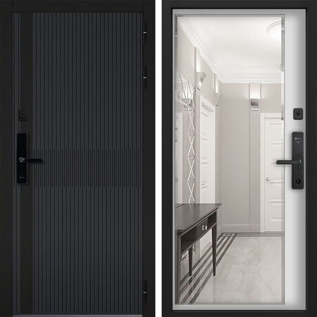 Входная дверь Command Doors Cyber matrix grey 116Z белый матовый